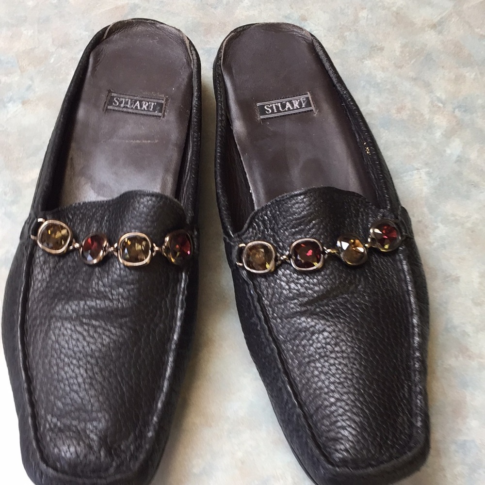 Stuart Weitzman leather mules (sz 7 1/2)